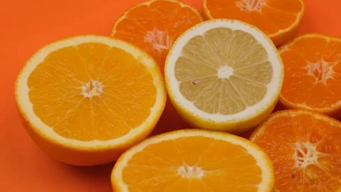 Orange mandarin lemon Stock-Footage 261823222