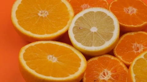 Orange mandarin rotating Stock Footage 261822299