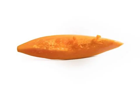 Orange mango slice on white background fruit Stock Photos