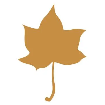 Orange maple leaf isolated on white background Stock Illustration