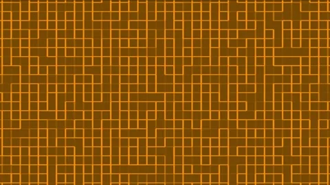 Orange Maze Pattern Animation - grid background Video stock 290155446