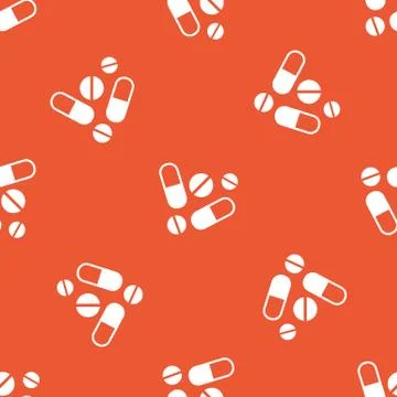 Orange medicine pattern Stock Illustration