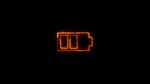 Orange Medium Battery Stock Footage