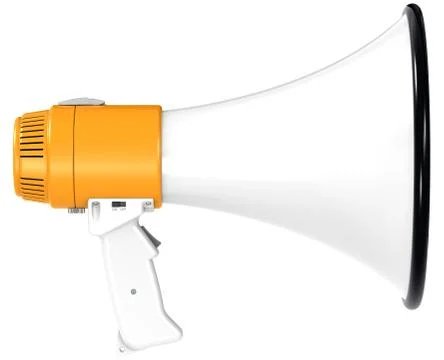 Orange Megaphone. Stock Illustration