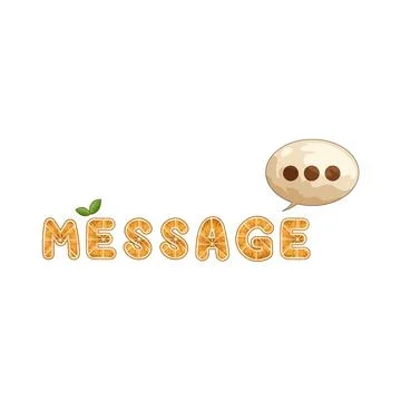 Orange message letter illustration Stock Illustration