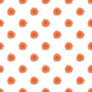 Orange microbes creating seamless biological pattern background Stock Illustration
