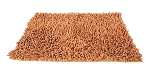 Orange microfiber mat isolated on white Stock Photos