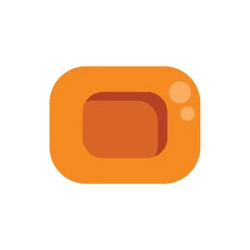 Orange microwave oven front view isolated on white background Stock Illustration