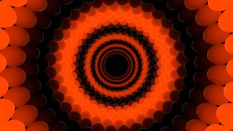 Orange Minimal Abstract 3D Sphere Vortex Corridor Background VJ Loop in 4K Stock Footage 334719036