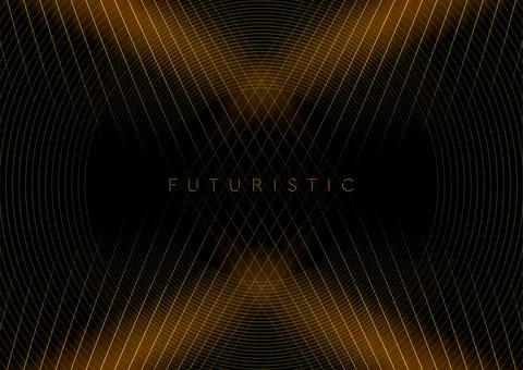 Orange minimal glowing lines abstract futuristic tech background Stockillustratie