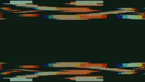Orange Mint Digital Glitch Blocks With Corrupted Signal Distortion Vídeos de archivo 343463209