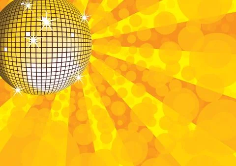 Orange mirror disco ball. Stock Illustration