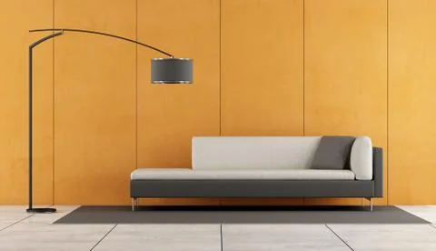 Orange modern lounge Illustrazione stock