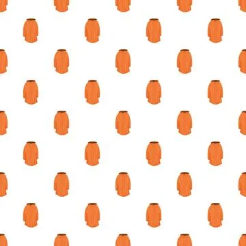 Orange monk robe seamless pattern representing spirituality Stock Illustration