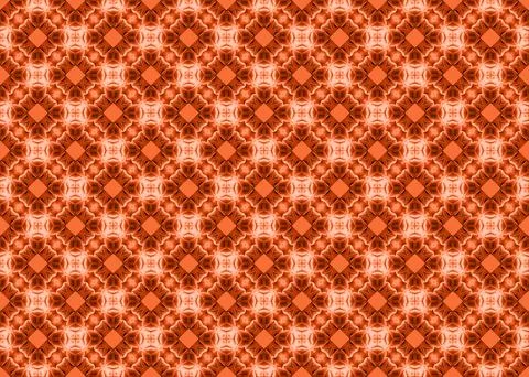 Orange monotone shapes seamless repeat pattern illustration Stock Illustration