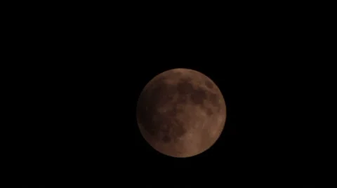 Orange Moon Night Cloudy 库存影片 24615721