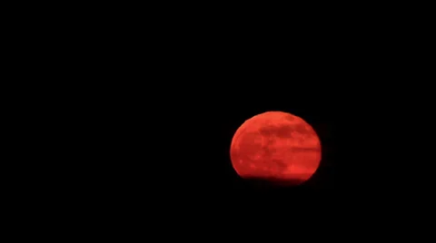 Orange moon rise. Full moon (time Lapse) Stock Footage 24508540