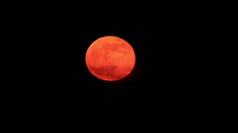 Orange moon rise. Full moon (time Lapse) Stock Footage 40275822