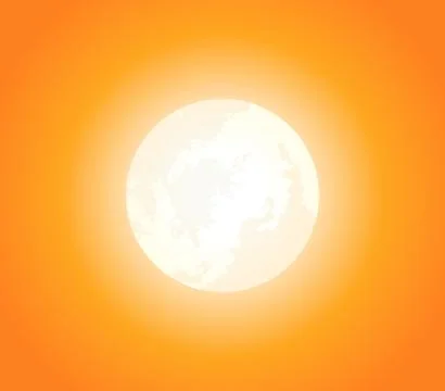 The Orange Moonlight. Isolated Vector Illustration Stock Illustration
