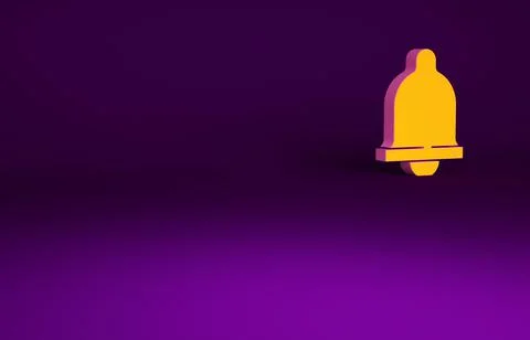 Orange Motion sensor icon isolated on purple background. Minimalism concept.  Stockillustratie