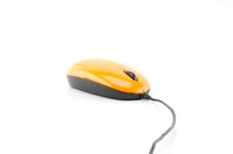 Orange mouse isolated on white background Stock Photos