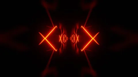 Orange Moving Neon Lines Abstract Geometric Pattern Background VJ Loop in 4K 库存影片 344102146