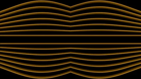 Orange moving sinewaves with reflections, loop-able (3d rendering) Stock Footage 84638975