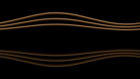 Orange moving sinewaves with reflections, loop-able (3d rendering) Stock Footage 84782575