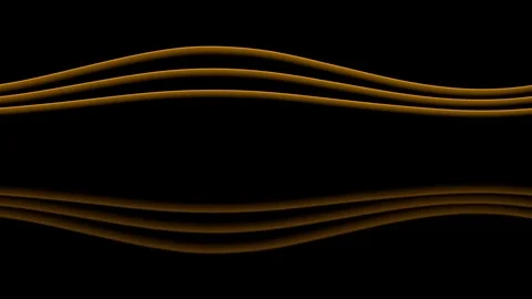 Orange moving sinewaves with reflections, loop-able (3d rendering) Stock Footage 84782658