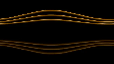 Orange moving sinewaves with reflections, loop-able (3d rendering) Stock Footage 84782723