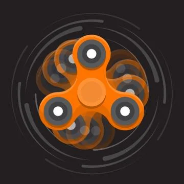 Orange moving spinner Stock Illustration