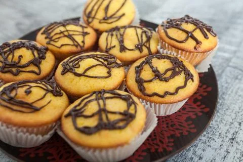 Orange Muffins Stock Photos