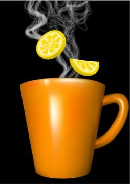 Orange mug Stock Illustration