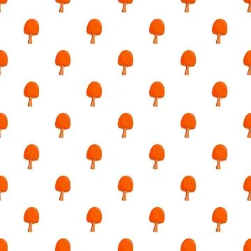 Orange mushroom abstract seamless repeat pattern background Stock Illustration
