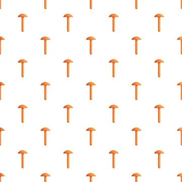 Orange mushroom pattern repeating seamless vector illustration 스톡 일러스트