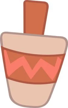 Orange nail polish vector icon Stock Illustration