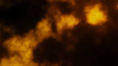 An orange nebula in the form of clouds flows smoothly across the screen Stock Footage 218996546