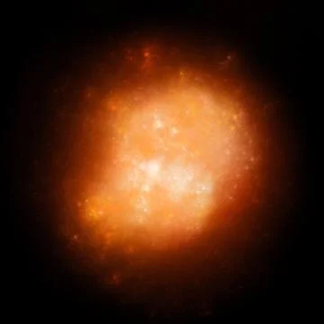 Orange nebula in space Stock Illustration
