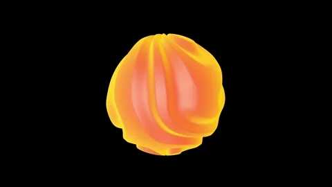 Orange neon ball Stock Footage 250544446