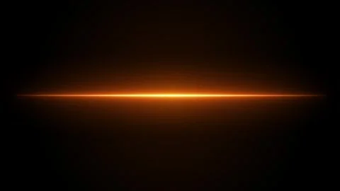 Orange Neon Flicker Line Glow Animation, Glowing Horizontal Light Streak Video stock 313460127