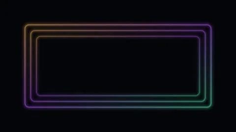Orange neon glowing frame border background flickering loop 스톡 동영상 342641301