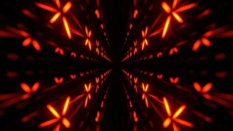 Orange Neon Laser Motion in Infinity Background VJ Loop in 4K Stock Footage 334718700