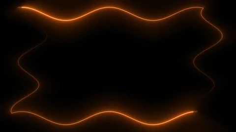 Orange Neon Light Frame Stock Footage 284393284