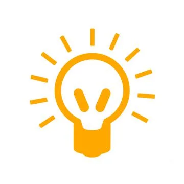 Orange Neon light isolated on white Stock Illustration