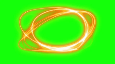 Orange neon light scribble swirl text box on green screen Video stock 321722689