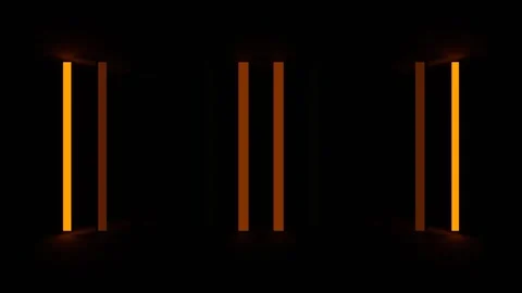 Orange Neon Lights Wall Background VJ Loop in 4K Stock Footage 331236557