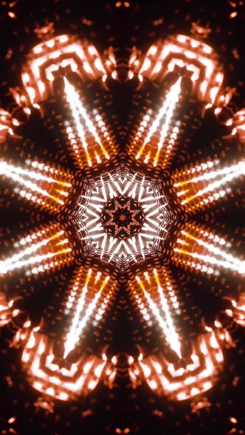 Orange Neon Motion Background Vj Loop. Vertical looped video Stock Footage 226373974