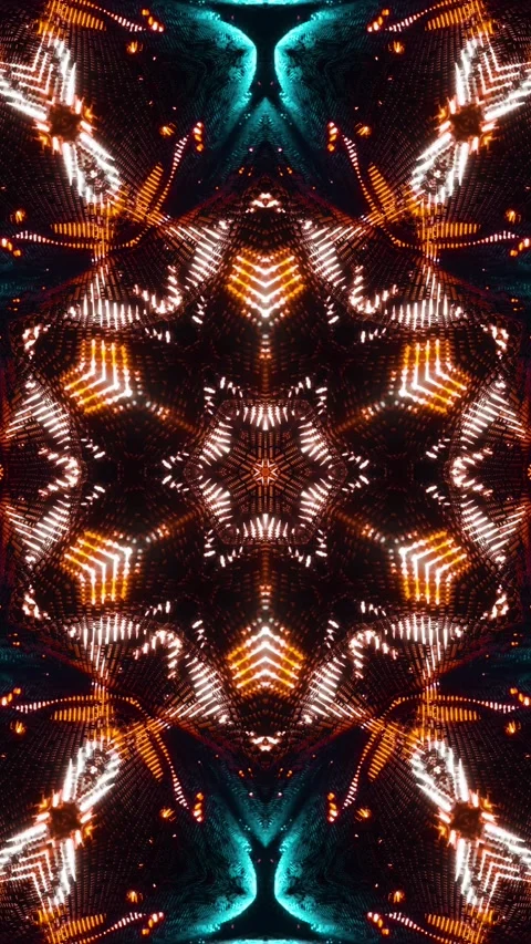 Orange Neon Motion Background Vj Loop. Vertical looped video Stock Footage 229460311