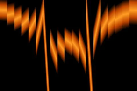 Orange Neon Ripple Gradient Ribbed Reflection Background Stock Illustration