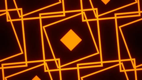Orange Neon Strobe Geometric Angles Shapes and Lines Background VJ Loop in 4 Vidéo 341675613